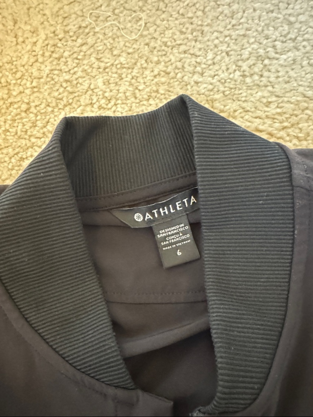 Athleta Black Sleeveless Zip-Front Romper - Picture 2 of 4